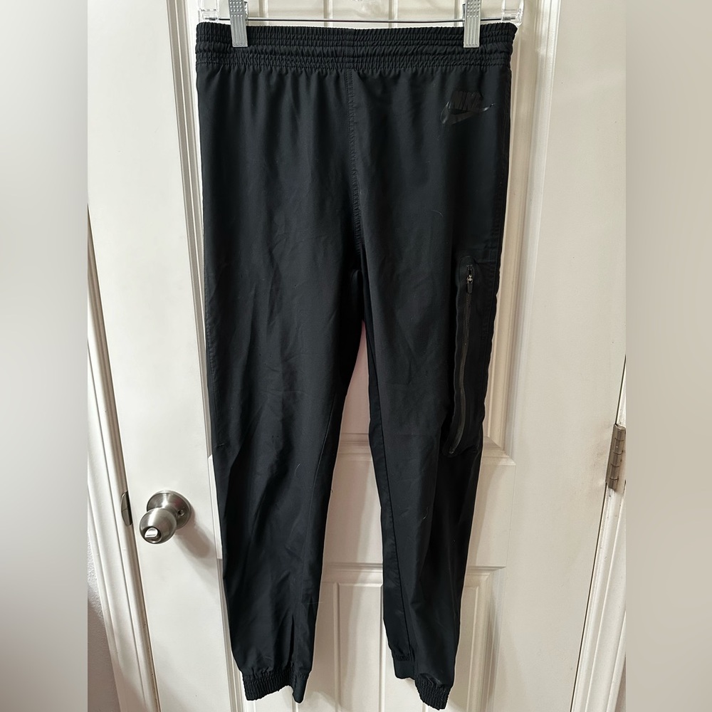 Nike Bonded Woven Cuffed Jogger Pants Black 614913-010 Womens Size S.